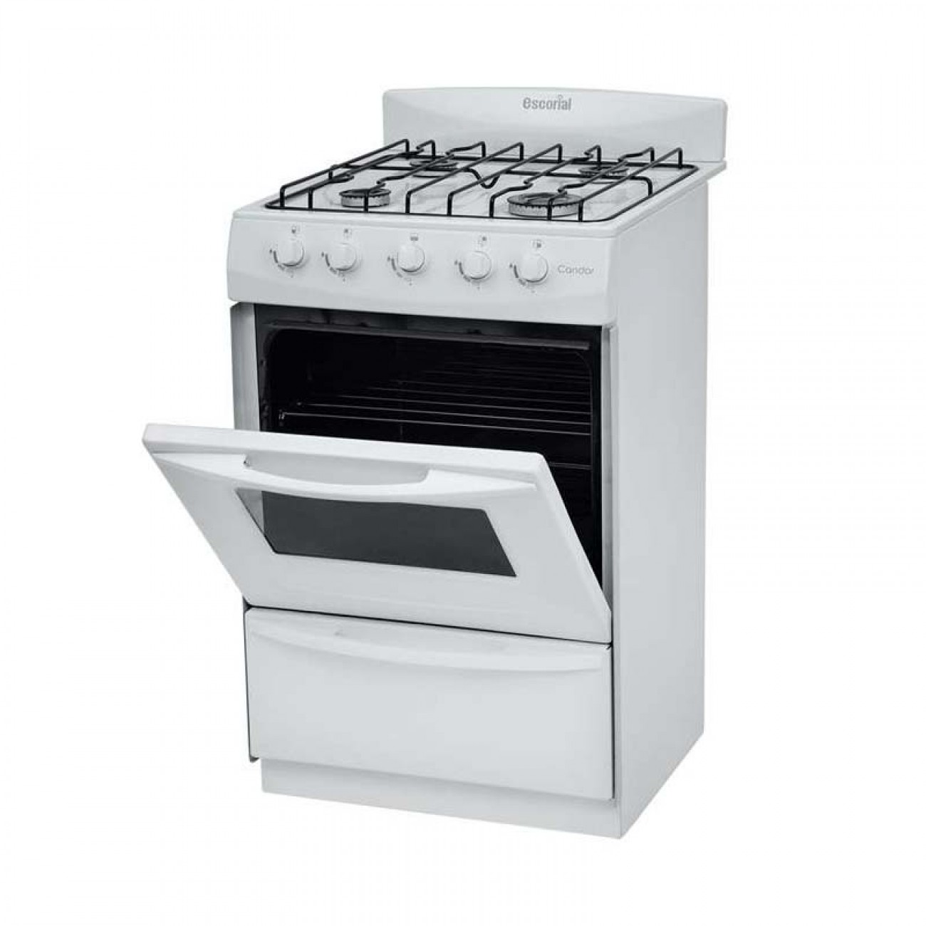 Imagen Cocina Escorial Candor 4h 50cm Blanca Gas Envasado