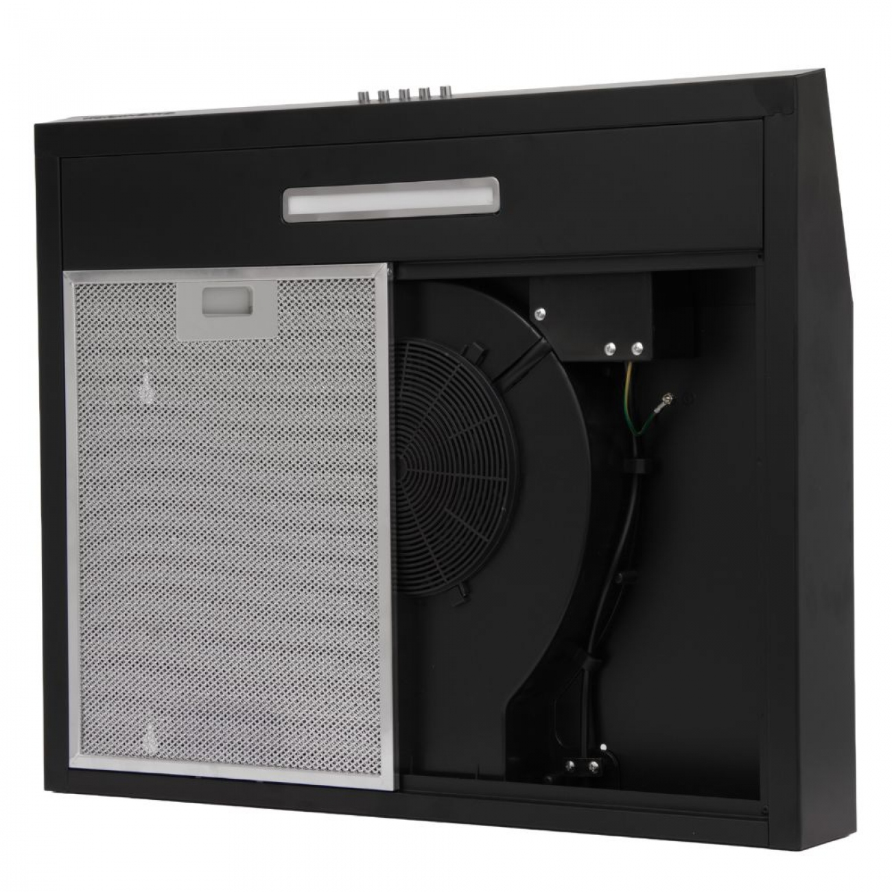 Imagen Purificador Kanji Airextpuri120b Inox Luz Led 3 Vel. Negro