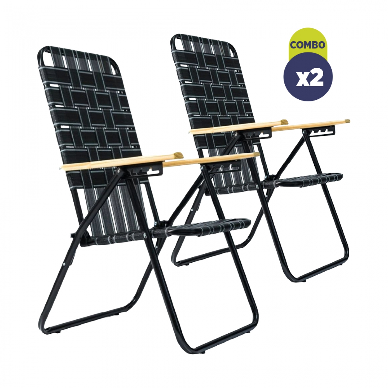 Imagen Combo X2 Reposeras Descansar 20002 Ca&ntilde;o 7/8"