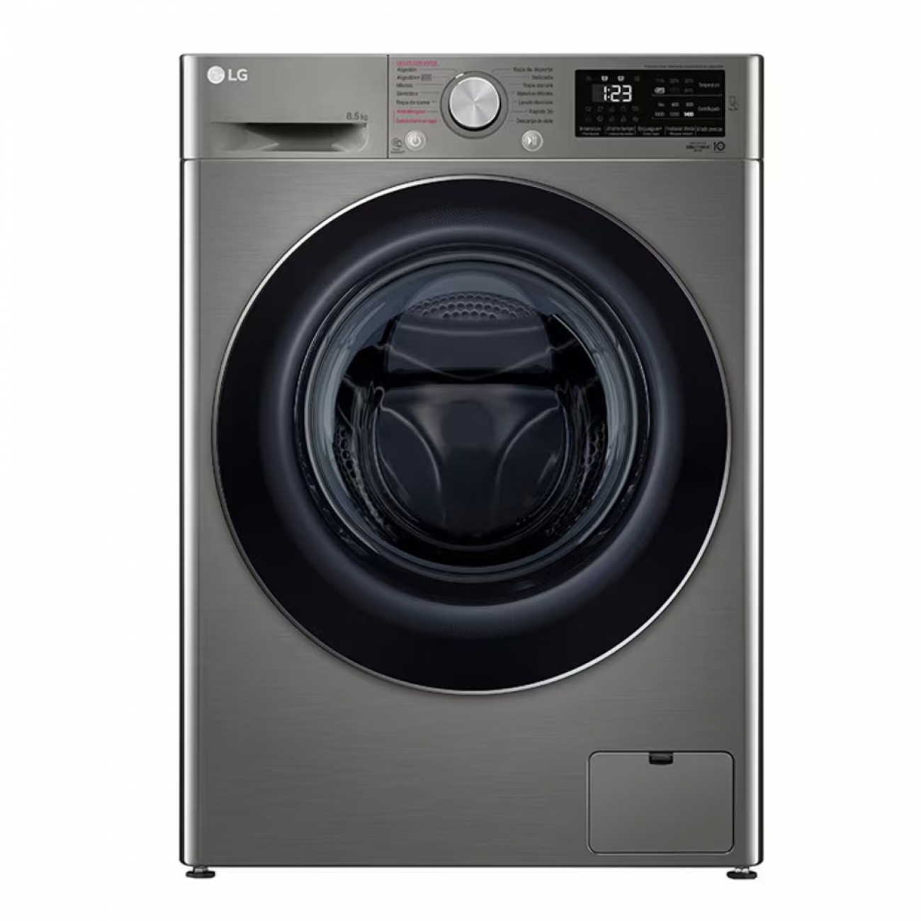 Imagen Lavarropas Lg Wm85vvc5s6p 8.5kg 1400 Rpm Inverter Silver