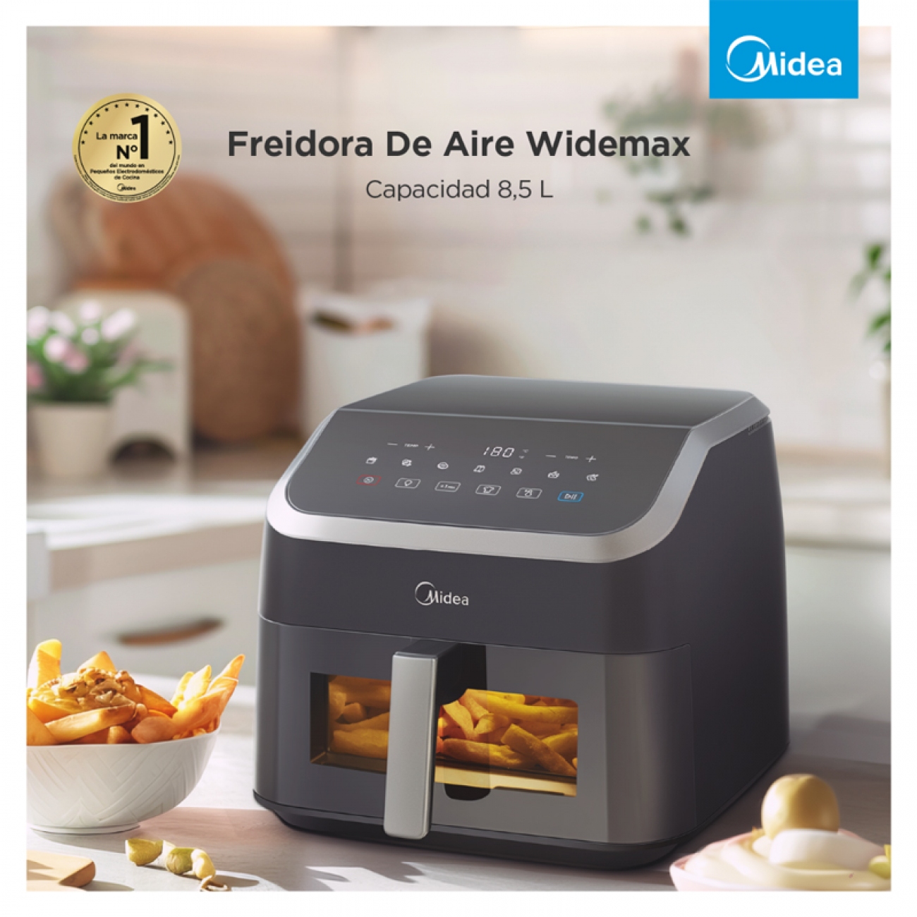 Imagen Freidora De Aire Midea Af-dw85bar1 8.5lts Digital