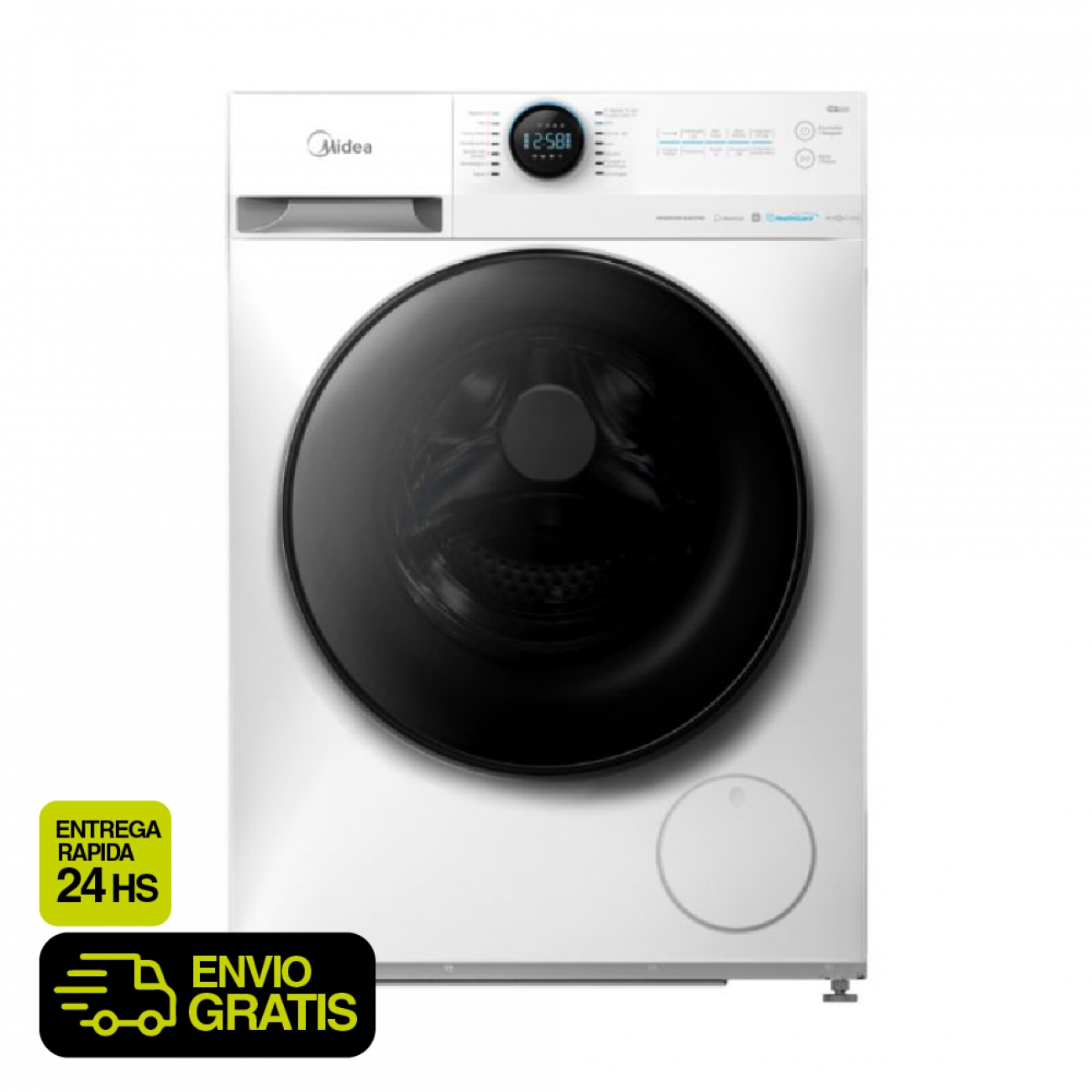 Imagen Lavasecarropas Midea MF200D80WB/W 8Kg Lav 1400RPM Inverter