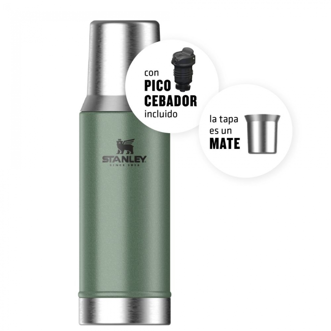 Imagen Termo Stanley 800ml Acero Inoxidable Verde