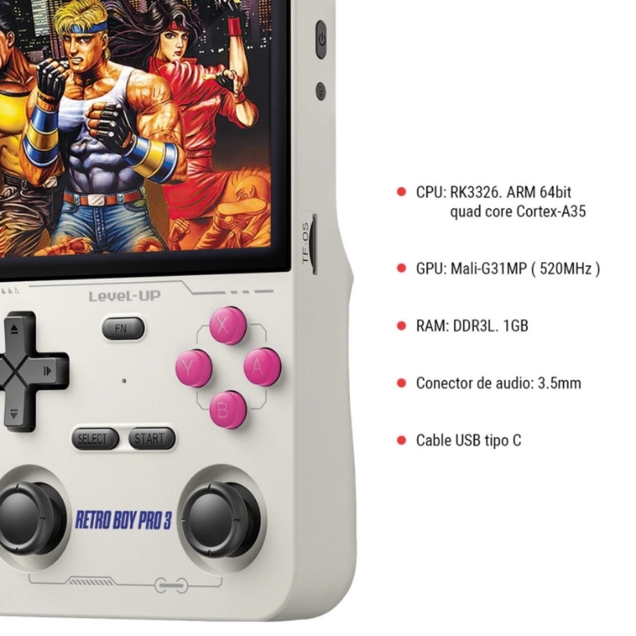 Imagen Consola Portatil Retro Boy Pro 3 Level Up 3&period;5"