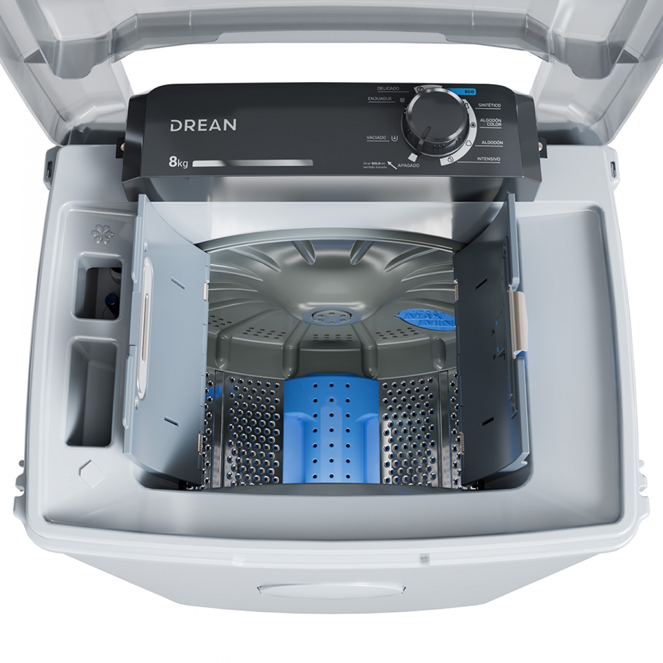 Imagen Lavarropas Semiautomatico Drean LTDR87SB 8Kg 7 Prog Desagote