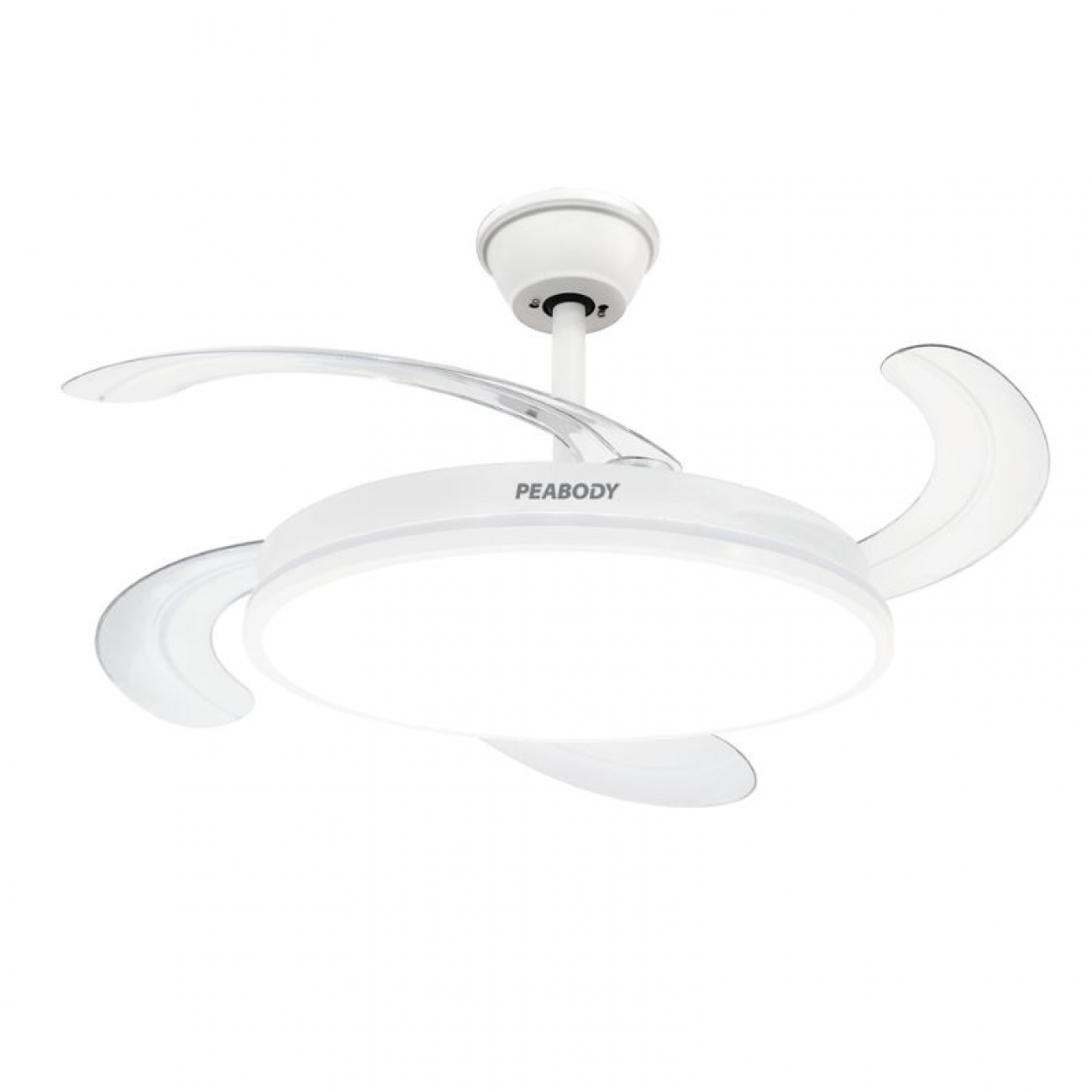 Imagen Ventilador Techo Retractil Con Luz Peabody VTRDC411B 65W