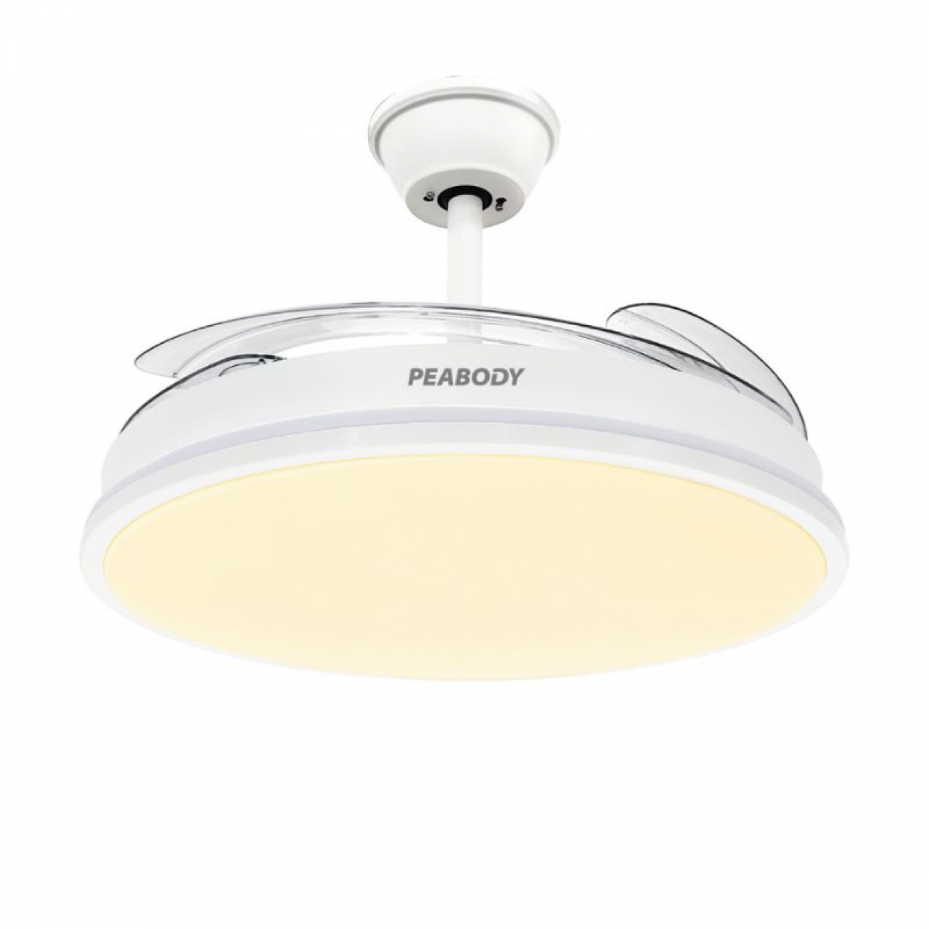 Imagen Ventilador Techo Retractil Con Luz Peabody VTRDC411B 65W
